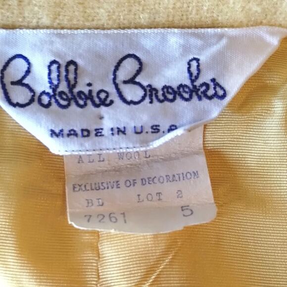 Bobbie Brooks Vintage Union Made NEW Butter Yellow Wool Blend Mini Skirt 5 - Picture 6 of 13